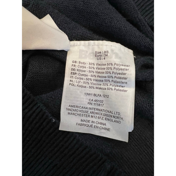 Women's Bench. Dark Blue Cowl Neck Sweater XS Knit Top - Picture 10 of 10